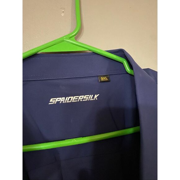 Spaidersilk Navy Button Down Long Sleeve Shirt Size 3XL NWOT - Picture 6 of 6